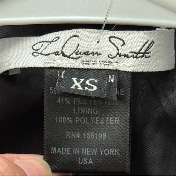 LaQuan Smith Metallic Cyberpunk Cropped Moto Jacket Sz XS Iridescent Holographic - Picture 15 of 16